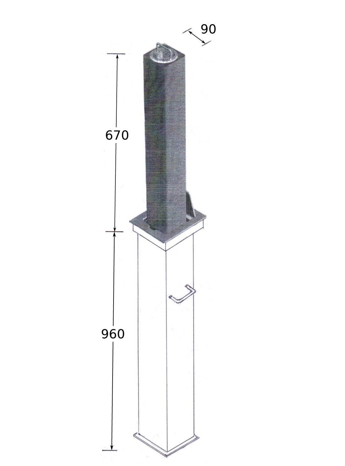 Telescopic Security Posts UK Security Bollards